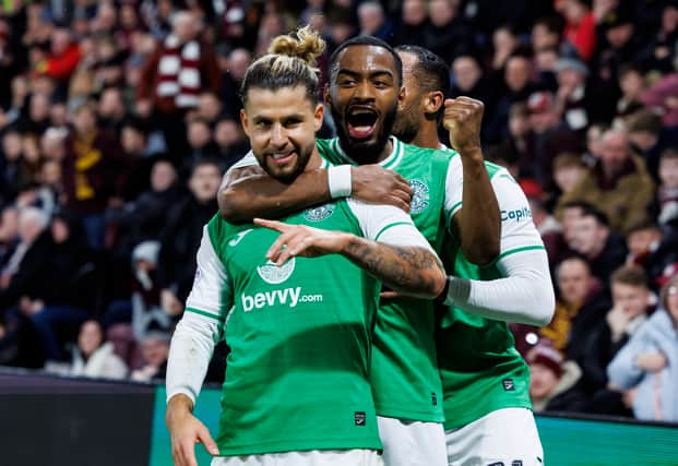 Together again? Marcondes and Maolida have been instant hits at Hibs.