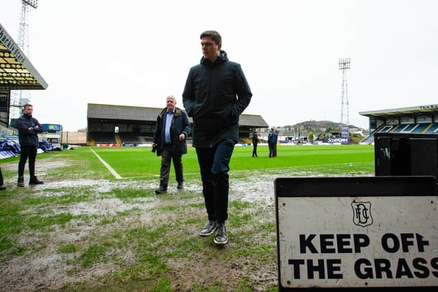 Dens Park was declared unplayable this afternoon - leaving rivals furious.