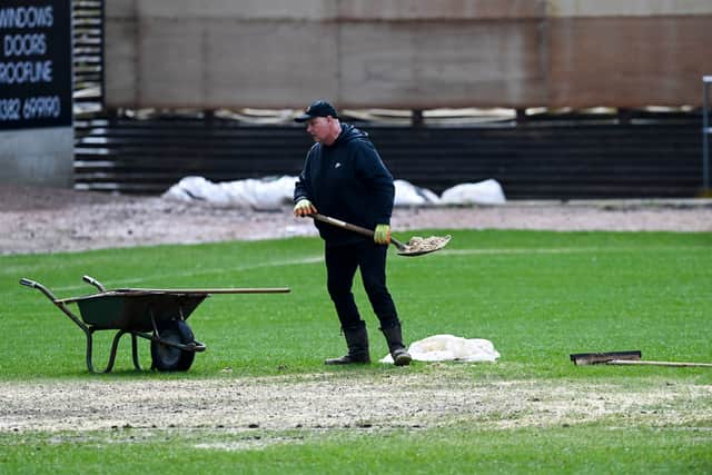 Keep digging ... Dens Park failed a second pitch inspection yesterday.