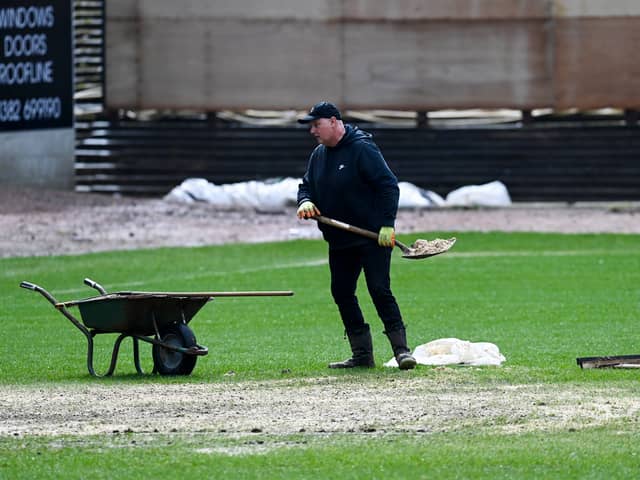 Keep digging ... Dens Park failed a second pitch inspection yesterday.