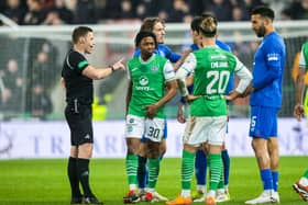 Moriah-Welsh was one of two Hibs players sent off in 2-0 loss to Rangers.