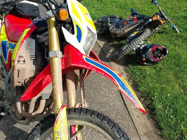A motorbike was seized in a crackdown by East Lothian police