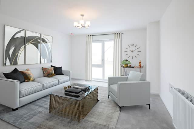 The Seafield living room is bright and airy