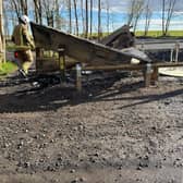 A new block of toilets at the Threipmuir Reservoir has been burned down