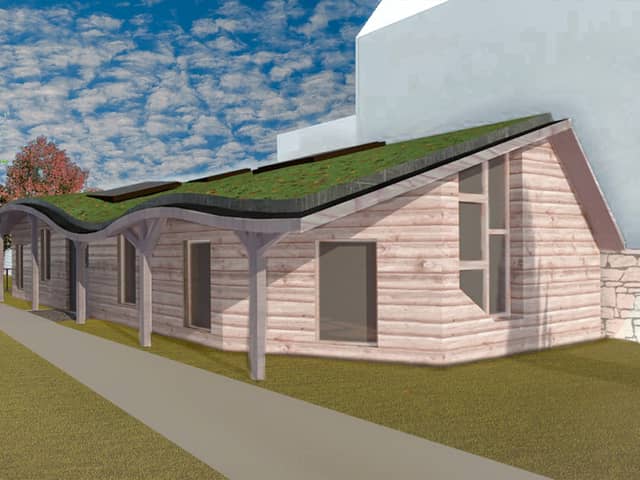An artist's impression of the new building at Edinburgh Steiner School building, by Benjamin Tindall Architects.