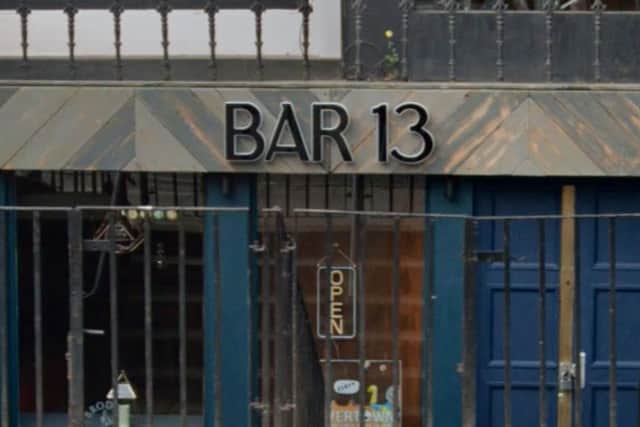 Live music venue, Bar 13 on Melville Place, Edinburgh has gone up for sale
