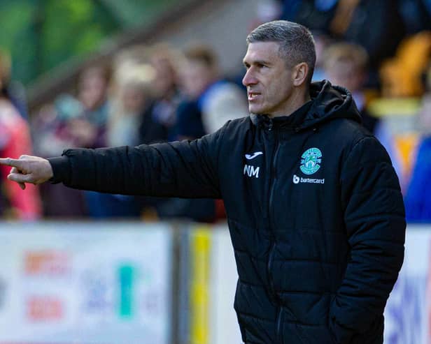 Pointing the way ahead - Monty is confident in his ability to continue leading Hibs.