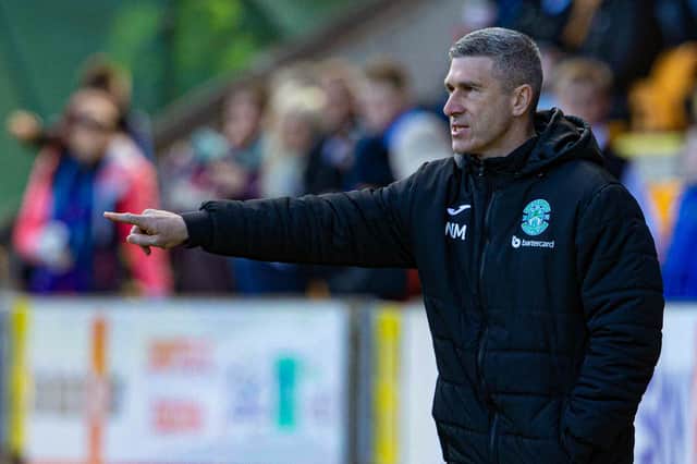 Pointing the way ahead - Monty is confident in his ability to continue leading Hibs.