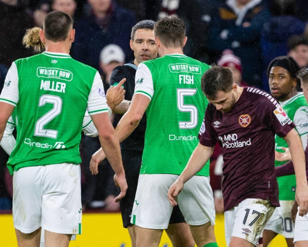 Hearts and Hibs have had their refereeing incidents this term.