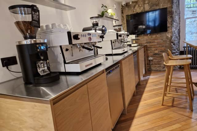 The education space to train baristas at Origin Coffee at South College Street, Edinburgh.