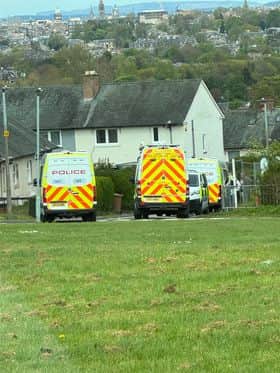 Police descended on Claverhouse Drive