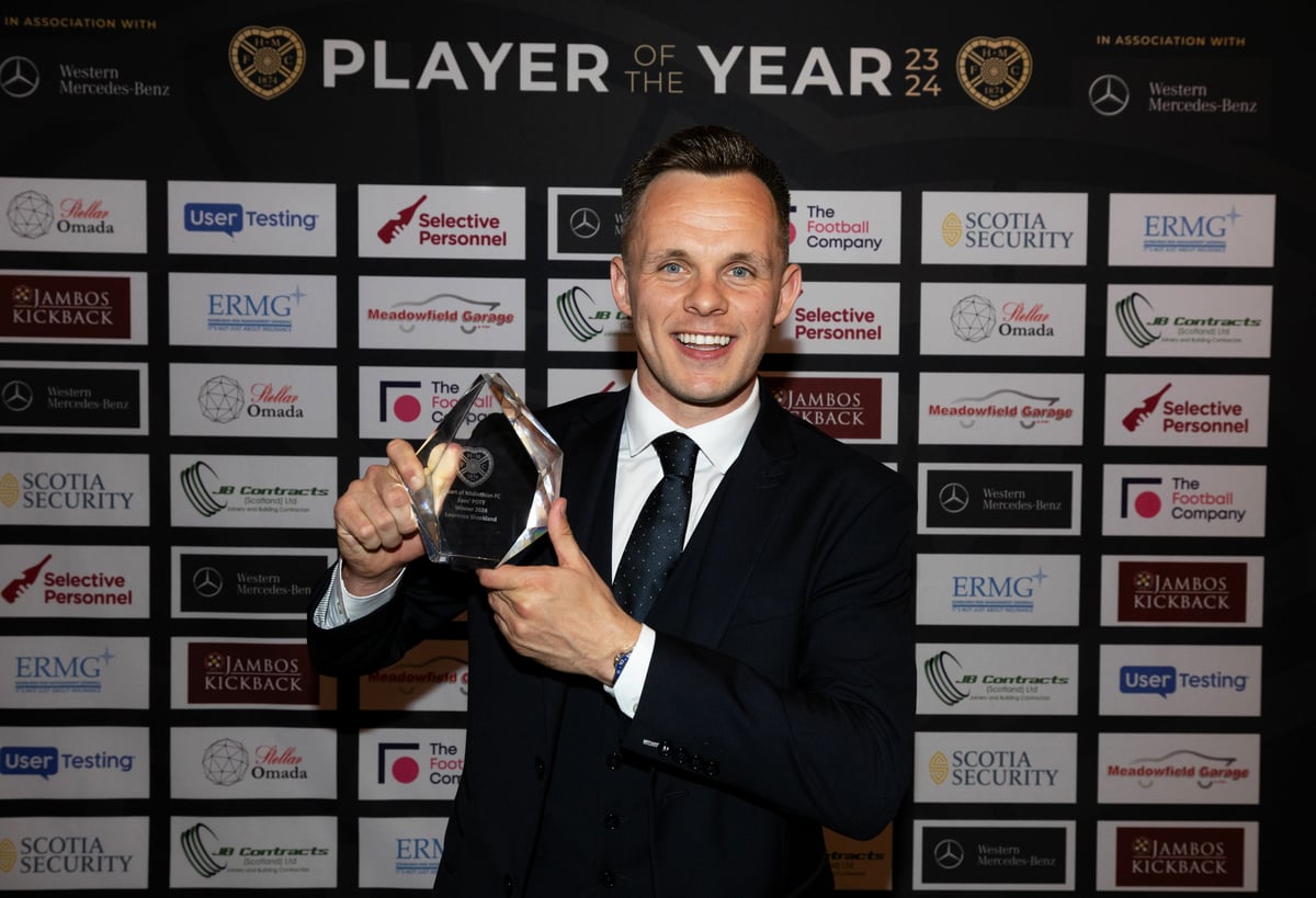 Hearts captain Lawrence Shankland wins PFA Scotland Player of the Year after beating Celtic and Rangers rivals