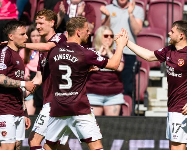 Hearts cruised to victory over Dundee.