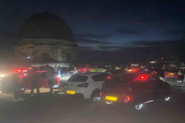 Friends of Calton Hill slammed the number of cars assembled