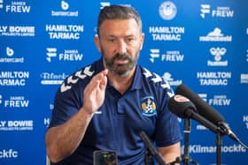 Could Kilmarnock gaffer Derek McInnes be someone Hibs are interested in replacing Nick Montgomery? (Pic: SNS)