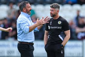 Kilmarnock boss Derek McInnes and St Mirren gaffer Stephen Robinson are thought to be early contenders to replace Nick Montgomery as Hibs head coach (Pic: SNS)