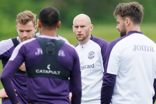 Gray and Darren McGregor (right) worked with players at training today.