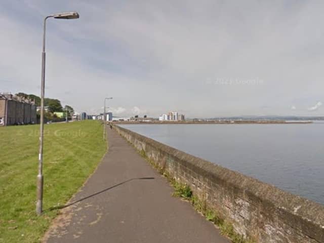 The memorial would be installed along the path by Wardie Bay. Image: Google.
