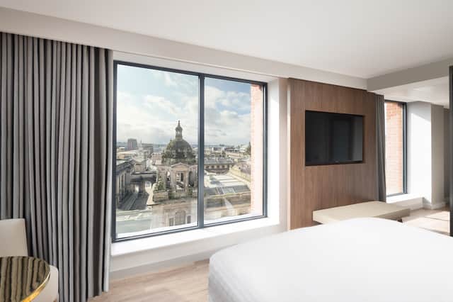 The view from one of the rooms at the 4-star AC Hotel by Marriott Glasgow. Photo supplied by Story Shop.