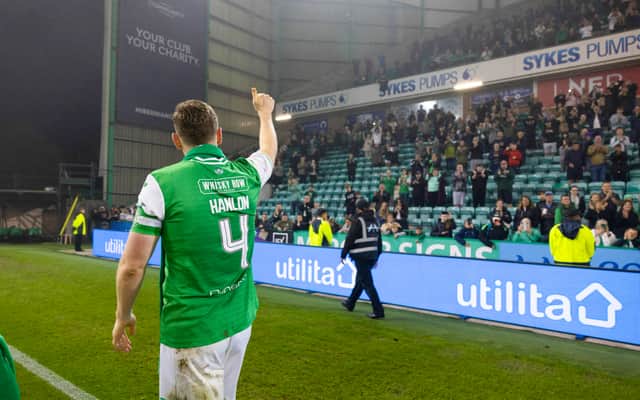 Hanlon bids farewell to Hibs after last night's win at Easter Road.
