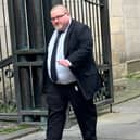 Liam Purves outside Edinburgh Sheriff Court
