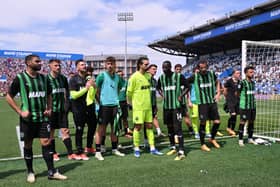 US Sassuolo players shows their dejection during the Serie A TIM match between US Sassuolo and Cagliari at Mapei Stadium (Pic: Getty)