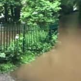 The Water of Leith has burst its banks