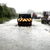Traffic has been brought to a standstill on the Edinburgh City Bypass due to severe flooding. Picture: Dr David Mitchell