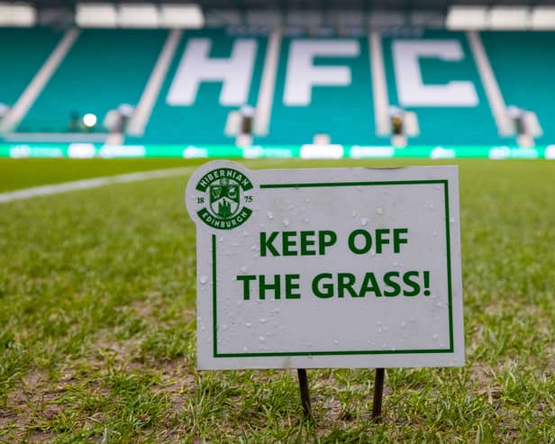 A brand new surface is currently being laid on the Easter Road pitch (Pic: SNS)