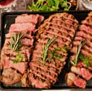 The steaks that are served for the all-you-can-eat Sunday roast. Credit: KöD London