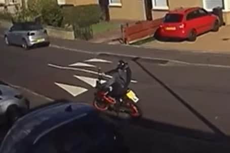 CCTV still showing the motorbike theft in Northfield on Saturday.