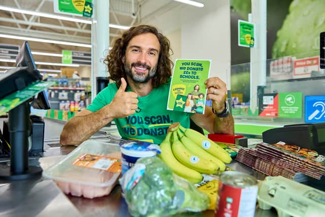 Joe Wicks helps Asda to launch its new Cashpot for School initiative, which aims to make millions of pounds available to primary schools through its Rewards loyalty programme