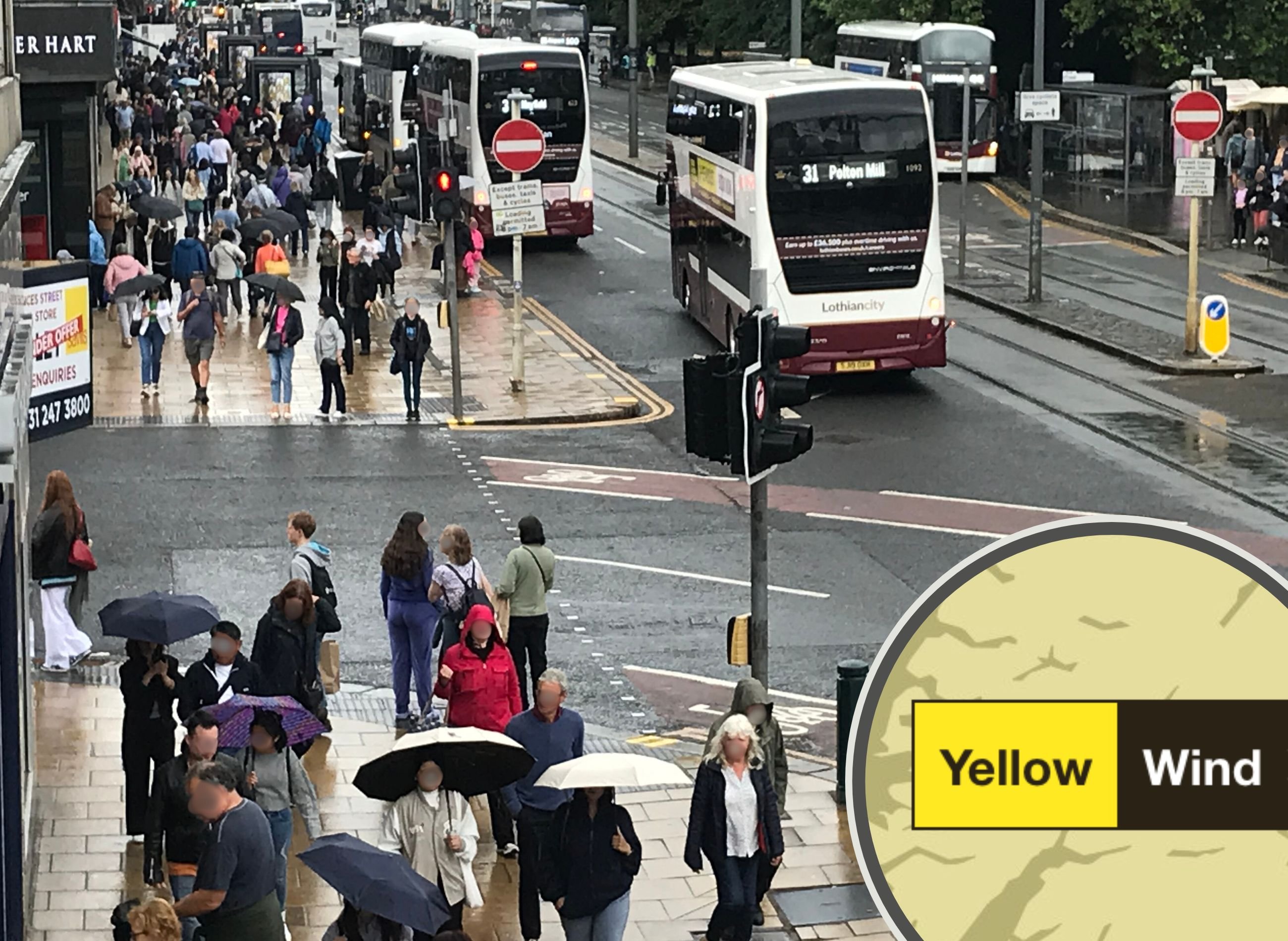 Edinburgh weather: Gale force winds of 50mph as Met Office issue yellow ...
