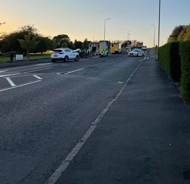 Edinburgh road collision between ambulance and convertible BMW car at ...