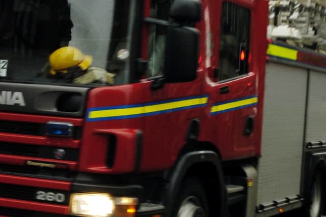 Four fire engines were sent to the scene when the alarm was raised on Friday afternoon