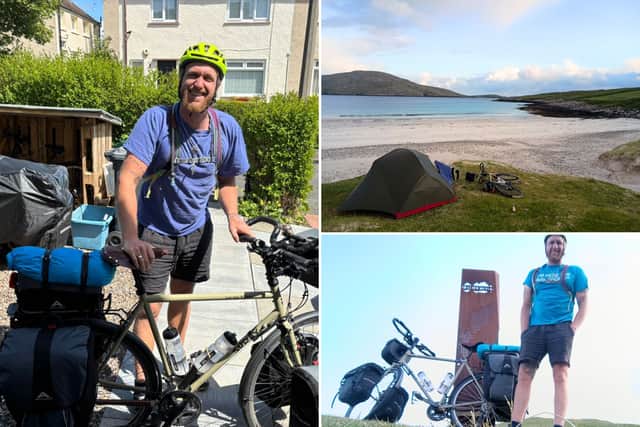 Nico set off on his cycle across the outer Hebridean Islands on Friday, June 6
