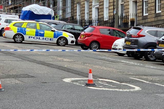 Police have closed Dublin Street in Edinburgh