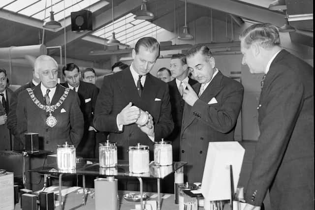 Duke of Edinburgh visits Edinburgh once visited the Ethicon Sutures Plant the site of which now lays vacant