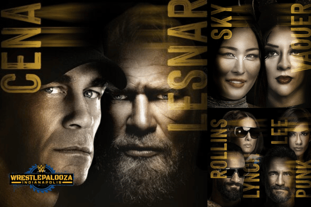 John Cena faces Brock Lesnar, married couples collide, and Stephanie Vaquer faces IYO SKY for the vacant Women's Championship at this weekend's first WWE Wrestlepalooza.