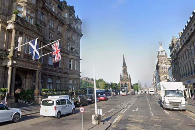 Pedestrian taken to hospital after being hit by bus in Edinburgh city ...