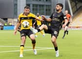 Ryan McGowan in action against Hearts