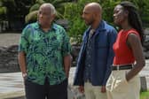 Don Warrington, Don Gilet and Shantol Jackson in Death in Paradise