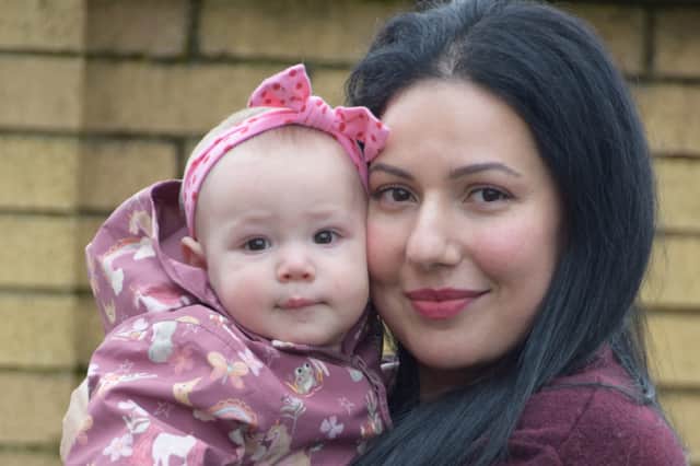 Leila El Alti with her daughter Aurora.