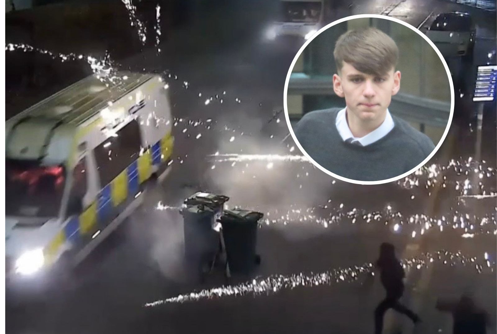 Teenager who hurled fireworks at police during Bonfire Night riot ...