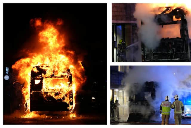 Edinburgh bus bursts into flames on busy city centre street