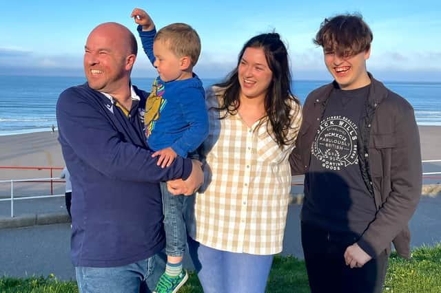 James McPherson from North Berwick, pictured with his children, Harry, Jaime and Cameron.