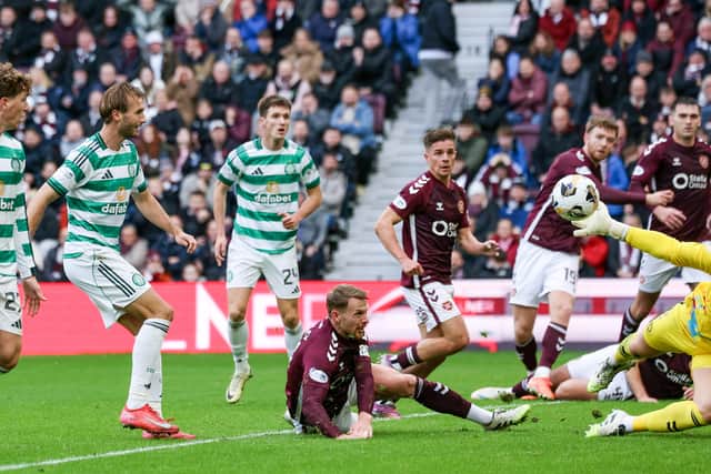 Benjamin Nygren in action against Hearts last season.