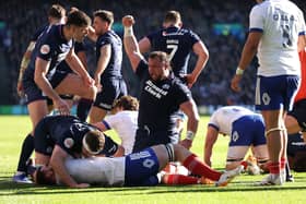 Scotland beat France 50-40 in a chaotic contest at Murrayfield (Pic: Getty)