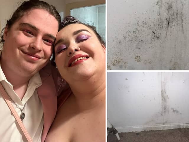 Daniel Seavers and Charlie Bryans say that their letting agency have "repeatedly ignored" their concerns about damp and mould in the property.