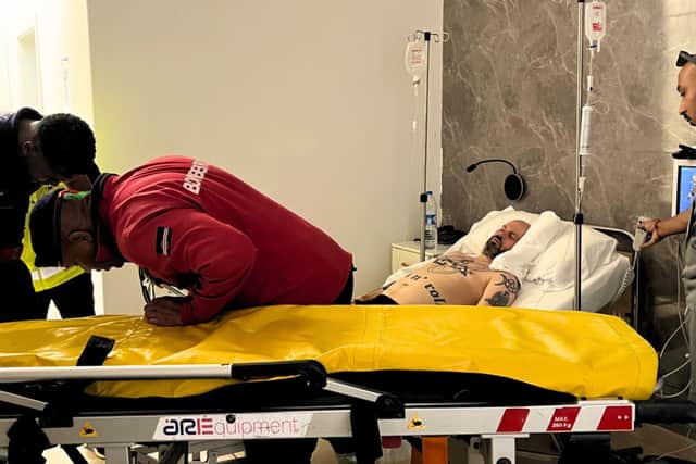 Edinburgh resident Bazz Granger was rushed to hospital in Cape Verde on February 28 after feeling unwell